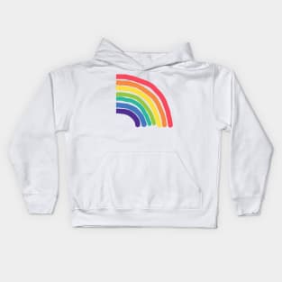 Colorful Rainbow Right Half Graphic Kids Hoodie